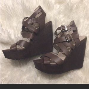 Kenneth Cole Corbin platform wedge sandals